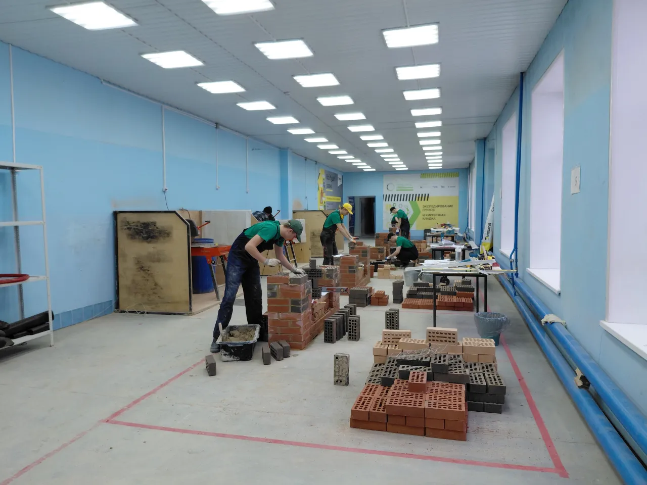 Второй день Конкурсного задания по компетенции «Кирпичная кладка»