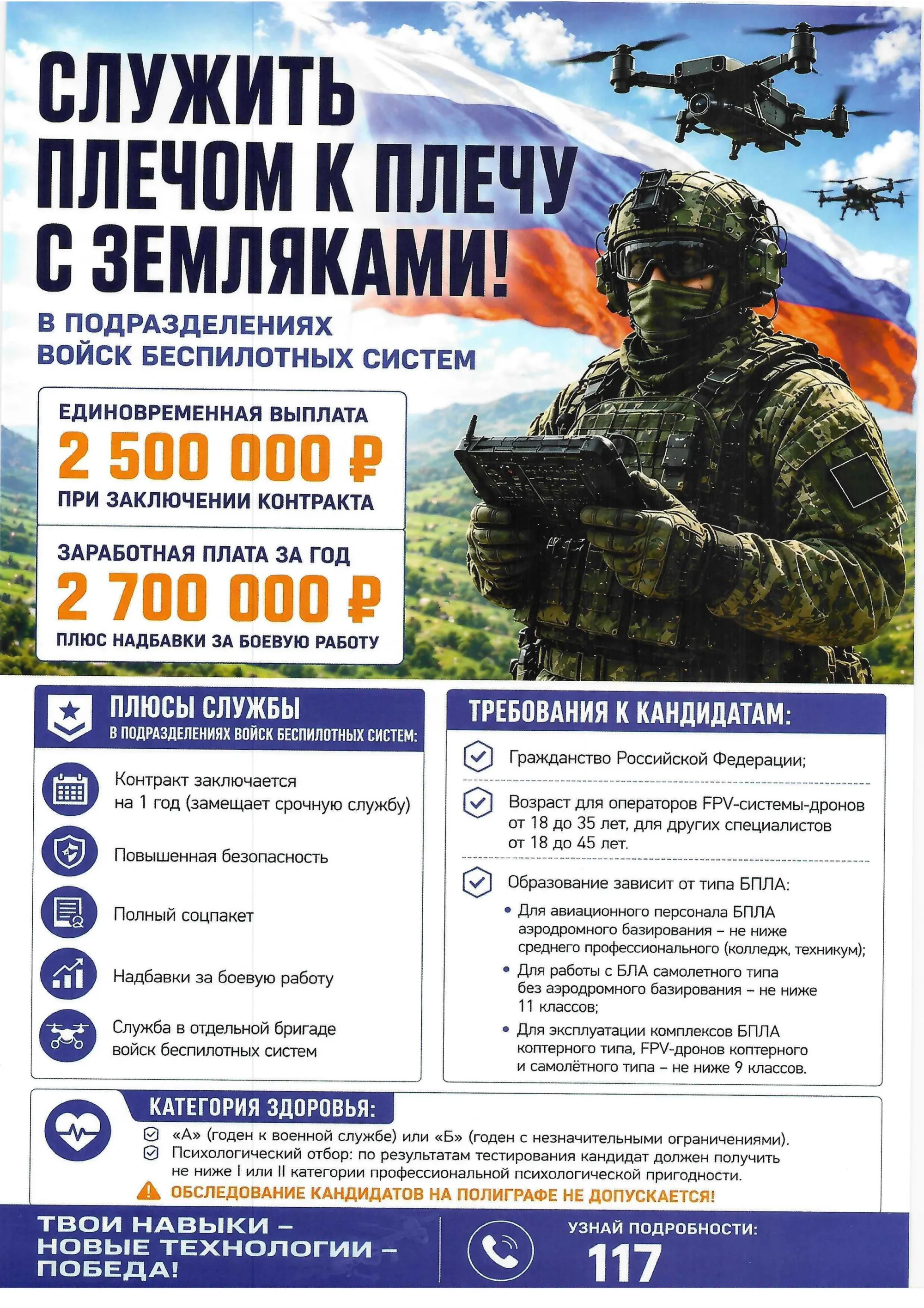 Служба по контракту в войсках беспилотных систем